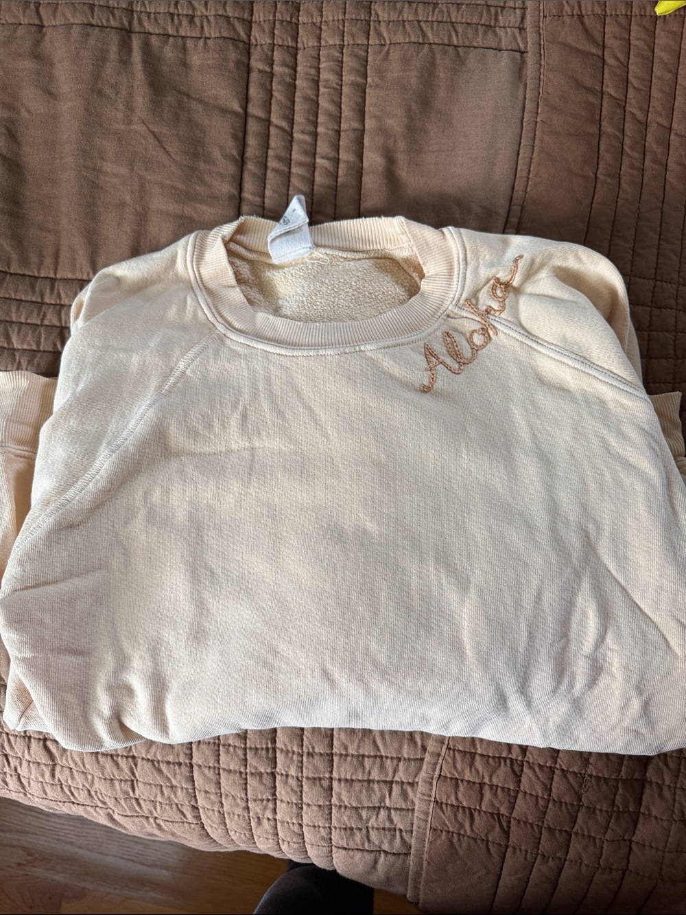 I Stole My Boyfriends Sweatshirt - butter yellow “Aloha”